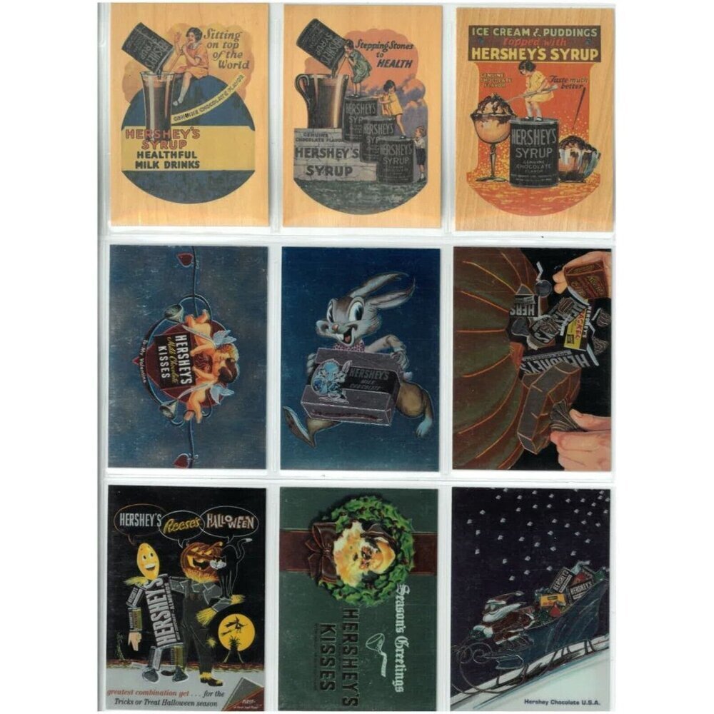 HERSHEY'S CHOCOLATE (Dart 1995) Complete CHROMIUM HOLIDAY Chase Card Set plus 3